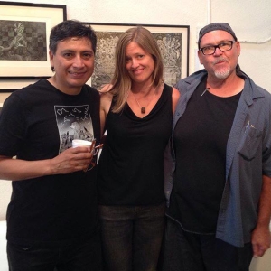 Javier Chalini, Melanie Dorson, and Peter Doolin at their beautiful magic etchings show.